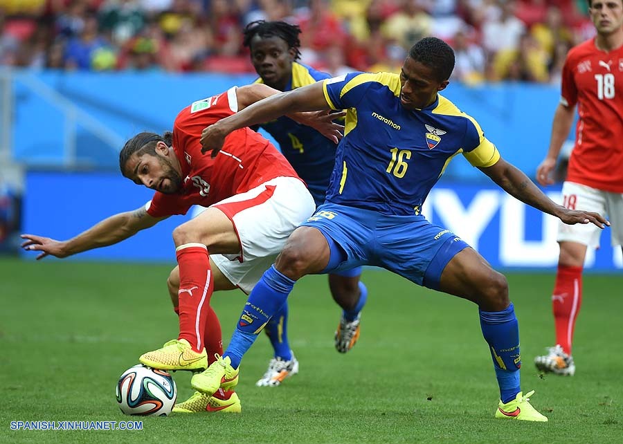 MUNDIAL 2014: Suiza rompe empate de último momento y vence a Ecuador