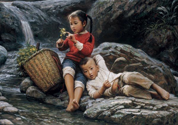 La nostalgia de la vida rural china en obras pictóricas