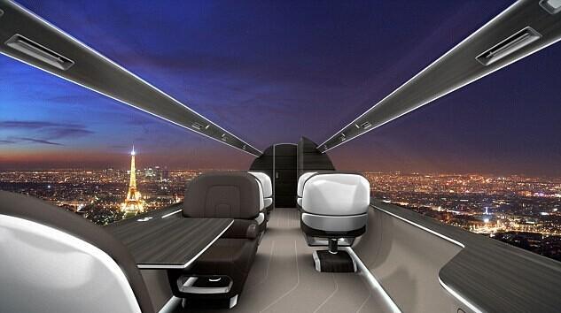 Avión privado " transparente" diseñado por Francia