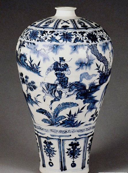 El Jarrón de porcelana "Xiao He persiguiendo a Han Xin a la luz de la luna" pertenece ahora a la colección del Museo de Nanjing. Es una pieza rara, ya que tiene describe una imagen de un acontecimiento histórico. La maestría en los contornos, pintura, esmaltado y cocción de la vasija evidencian su alto nivel artesanal entre la cerámica de finales del Yuan (1271-1368) del período temprano de la dinastías Ming (1368-1644).