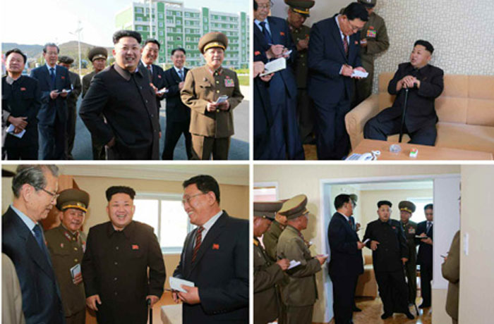 Foto oficial muestra a Kim Jong Un caminando con bastón