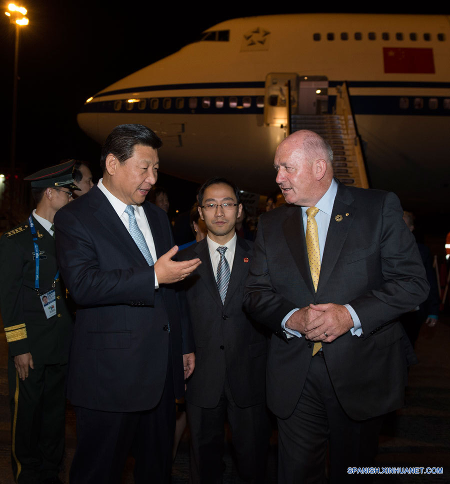Presidente chino llega a Brisbane para cumbre de G20