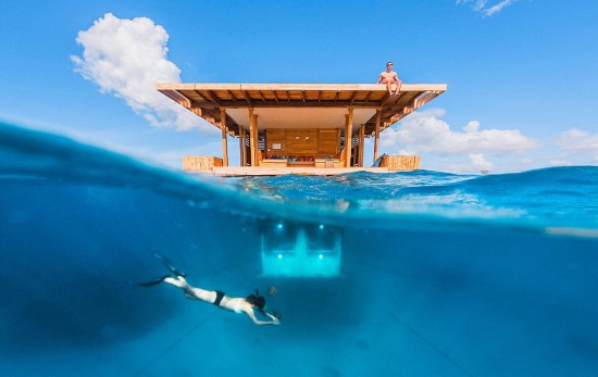 El hotel subacuático en la Isla de Pemba