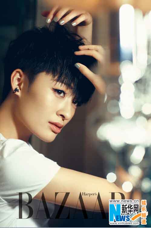 Actriz Liu Mengmeng y cantante Zeng Yike posan para Bazaar 