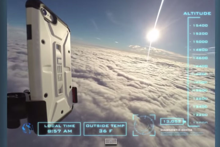 Lanzan un iPhone desde la estratosfera y no se rompe