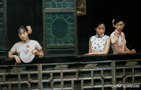 La obra “Lady of Quality” fue vendida por 638.000 yuanes en las subastas de primavera de China Guardian en 2006. [Foto /english.cguardian.com]