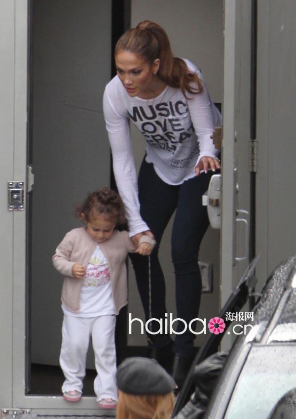 Jennifer López con su hija.