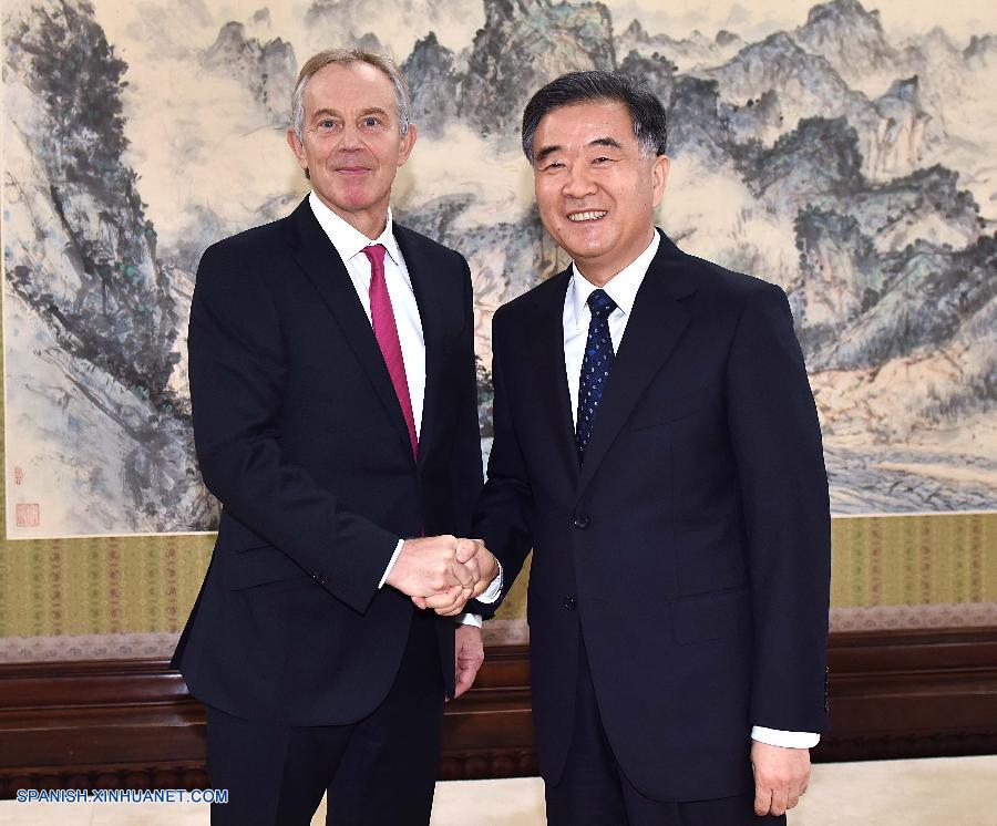 Viceprimer ministro chino se reúne con Tony Blair
