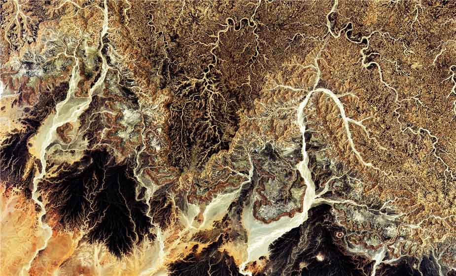 Foto de vista satélite de Sahara