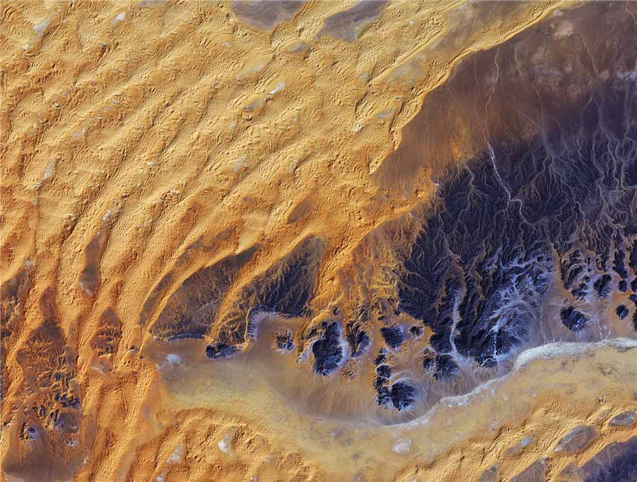 Foto de vista satélite de Sahara