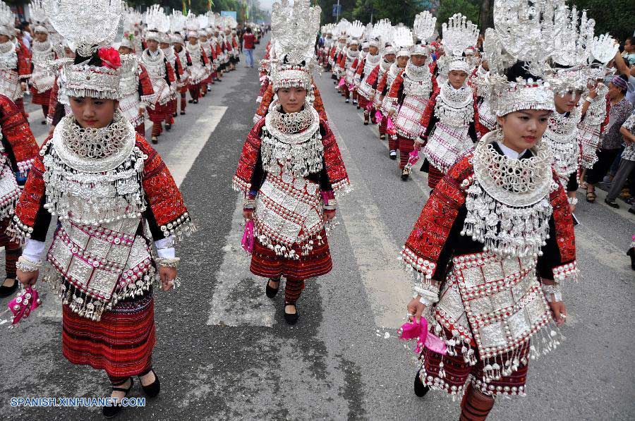 Guizhou: Festival cultural Yang'esha del grupo étnico Miao en Condado Jianhe 9