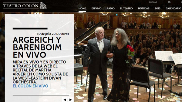 El Teatro Colón presenta por primera vez a Daniel Barenboim vía web