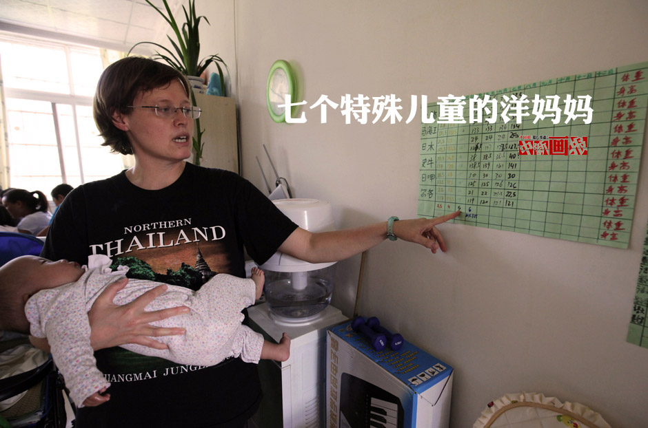Una española cuida a siete huérfanos en Liangshan