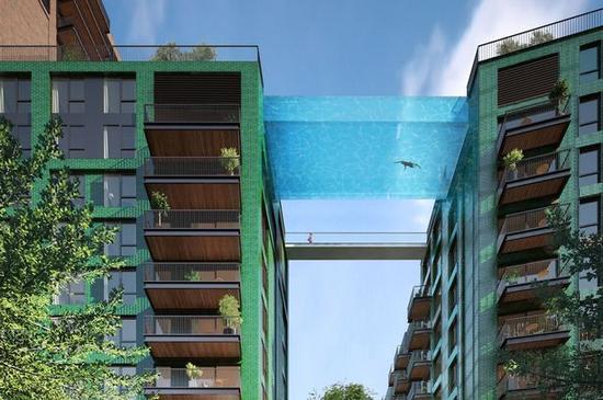 Una increíble piscina al vacío unirá dos edificios en Londres
