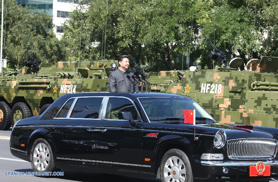 Presidente Xi empieza a pasar revista a tropas en Día de la Victoria