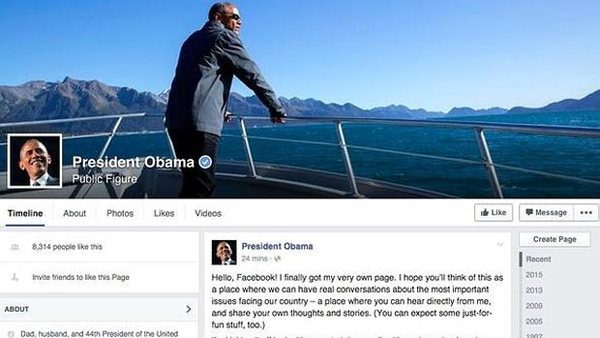 Obama estrena perfil en Facebook para impulsar la lucha contra el cambio climático