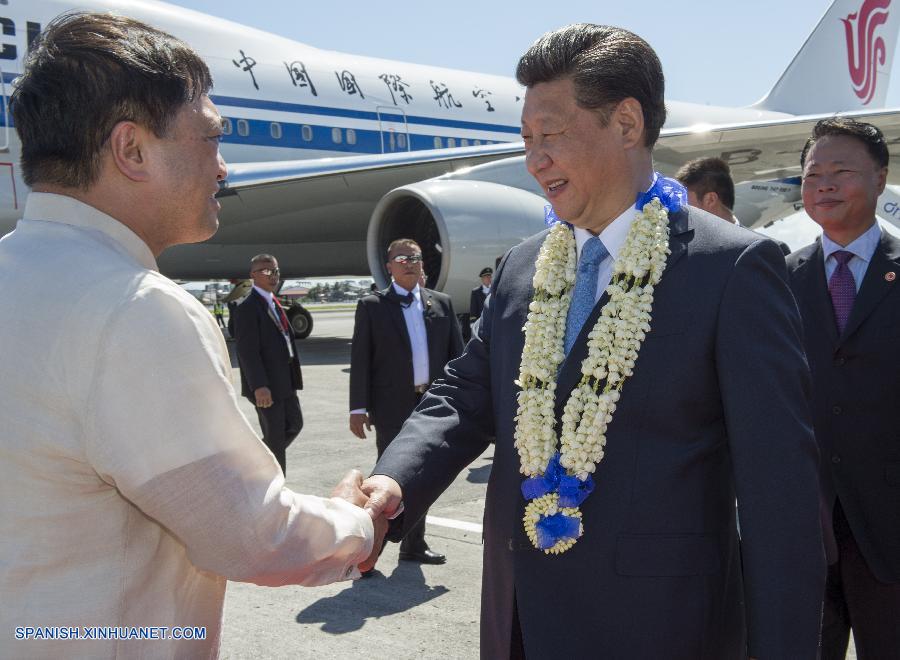 Presidente chino llega a Filipinas para reunión del APEC