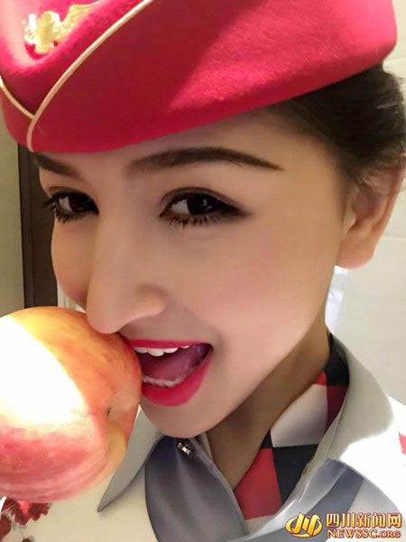 Osculadas manzanas voladoras se venden en China