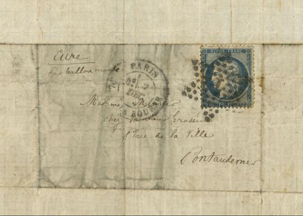 Una misteriosa carta enviada hace 145 años en globo desde París aparece en Australia
