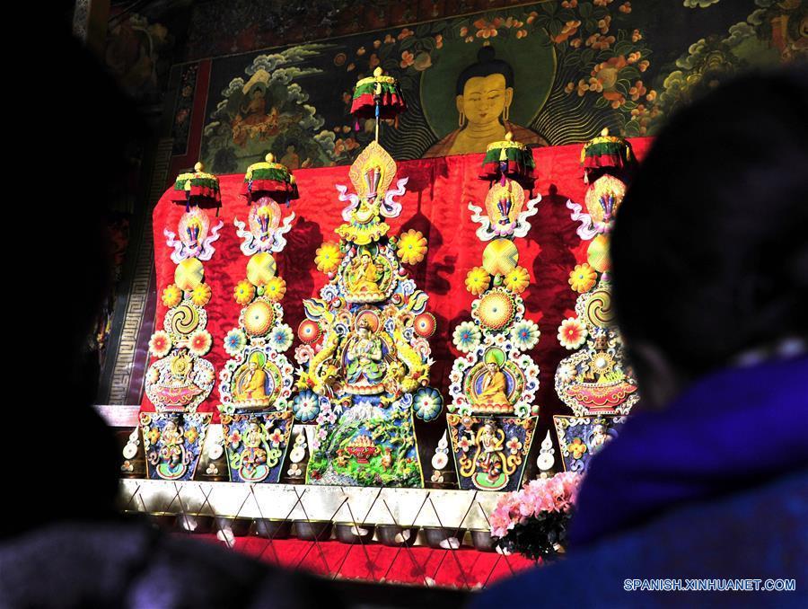 Esculturas de mantequilla en Templo de Lhasa