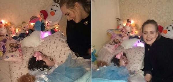 Adele visita a una niña enferma terminal durante su gira
