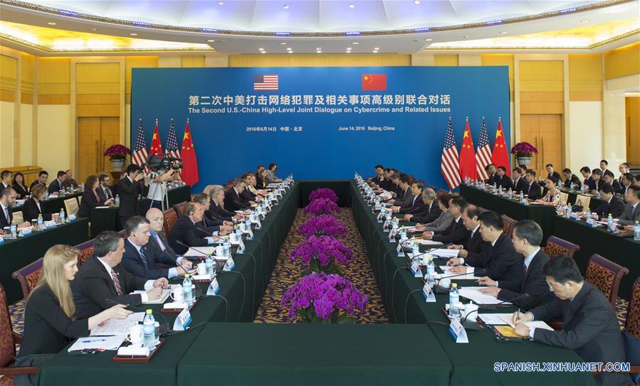 China y Estados Unidos entablaron hoy un segundo diálogo sobre delitos cibernéticos.(Xinhua/Xie Huanchi)