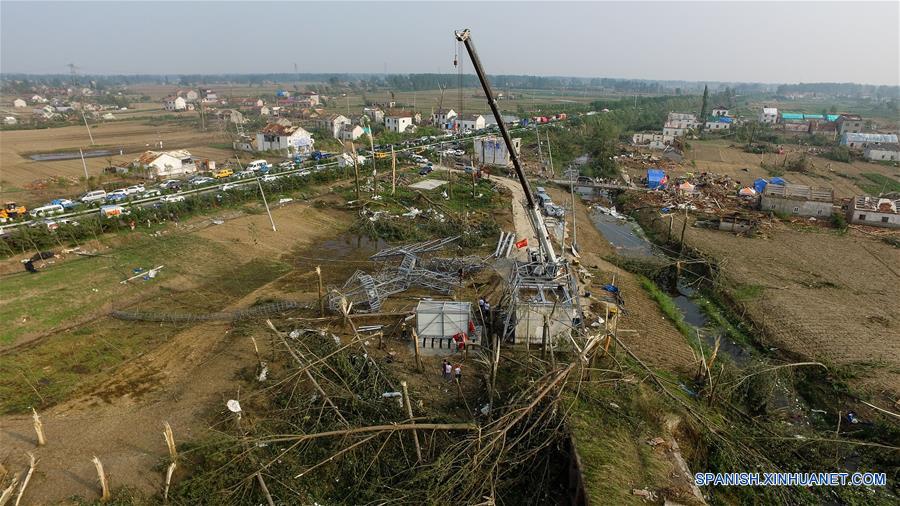 Gobierno central chino asigna fondos de alivio por tornado en Jiangsu