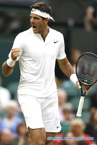 Tenis: Argentino del Potro califica de "espectacular" su paso por Wimbledon