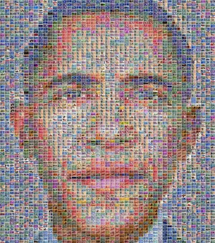 Artista alemán crea con 3.600 sellos estadounidenses un retrato de Obama