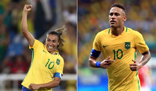 Descontentos brasileños tachan el nombre de Neymar en sus camisetas