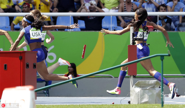 Río 2016: EEUU consigue repetición de relevos 4x100 m femenino