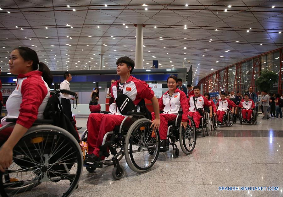 Río 2016: Atletas chinos llegan a Río para competir en Juegos Paralímpicos