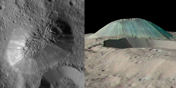 La NASA descubre un volcán de hielo en el planeta enano Ceres