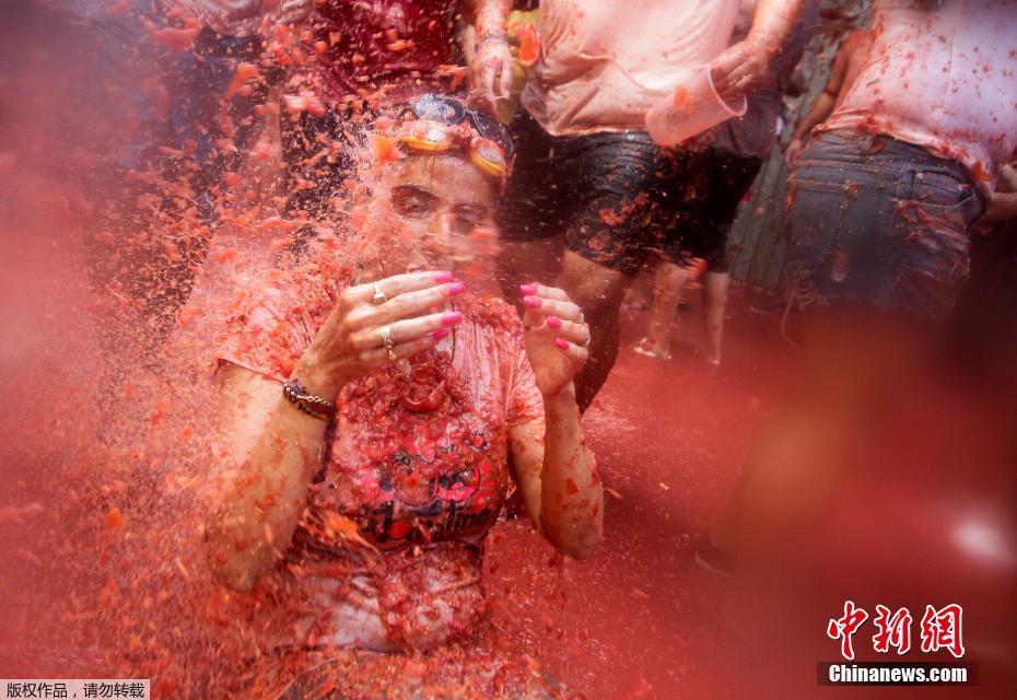 La Tomatina en Buñol, España