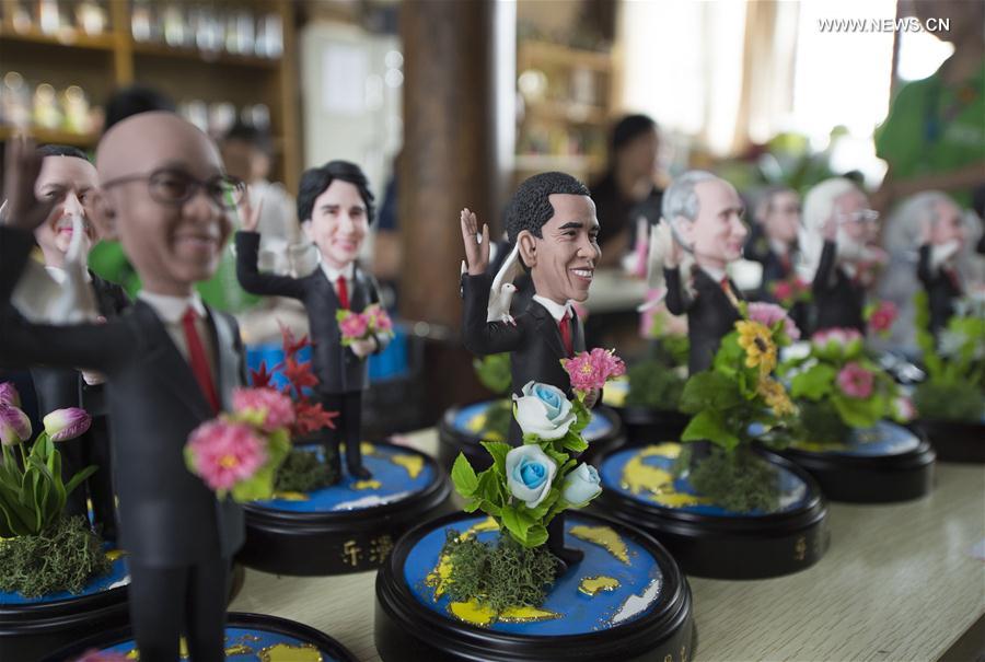 Exhiben figuras de barro de los líderes de la Cumbre del G20 en Hangzhou