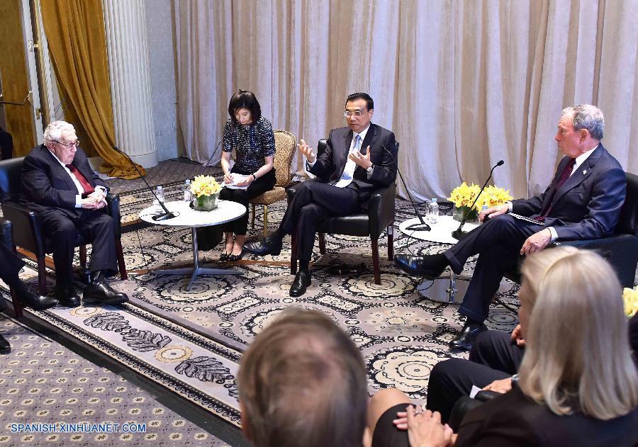 Premier chino aborda con "pesos pesados" de EEUU relaciones bilaterales y asuntos de interés común