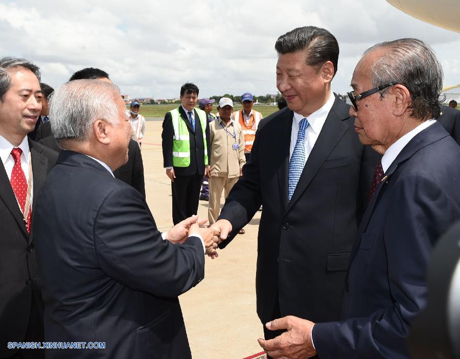Presidente chino llega a Camboya en visita de Estado