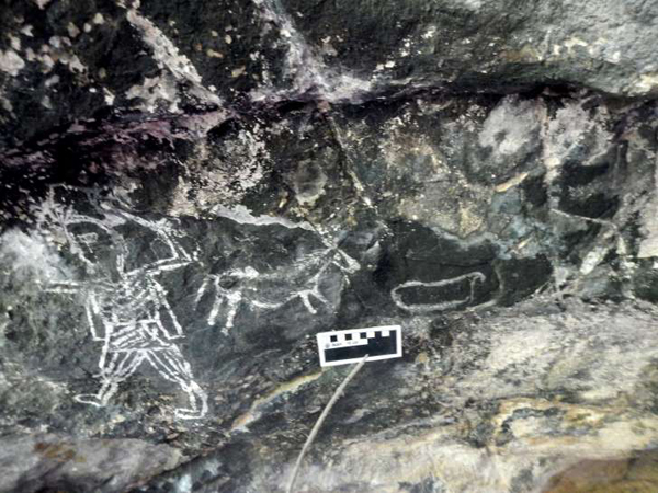 Hallan en México primeras pinturas rupestres de españoles representados por indígenas