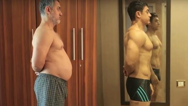 Un vídeo muestra la increíble transformación física del actor Aamir Khan