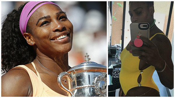La tenista Serena Williams, embarazada de su primer hijo