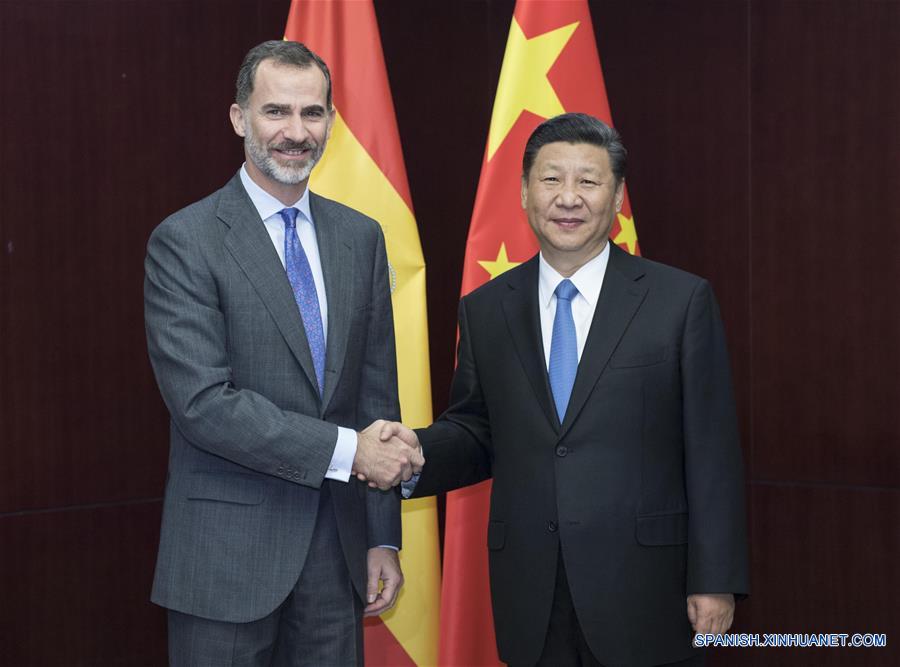 Presidente chino conversa con rey español Felipe VI sobre cooperación en Franja y Ruta