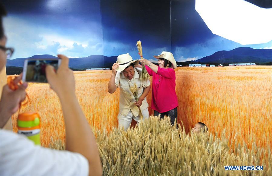 Los visitantes disfrutan de una exposición de estudios fotográficos en Beijing