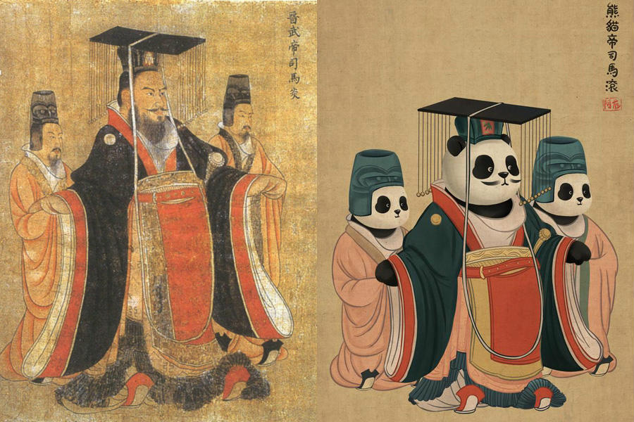Pintura de los emperadores de dinastías pasada, del pintor Yan Liben [Foto / Xinhua]