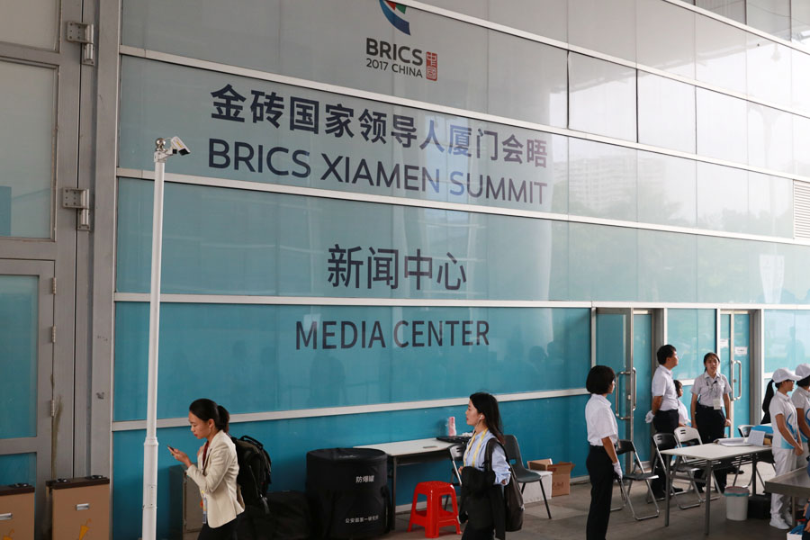 Abre el Centro de Prensa para la Cumbre BRICS en Xiamen