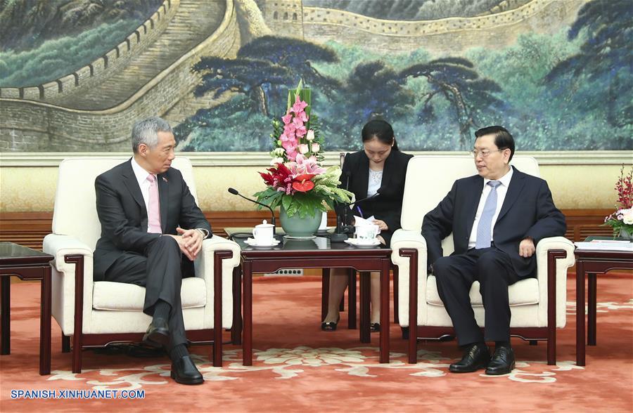 Presidente chino se reúne con primer ministro de Singapur