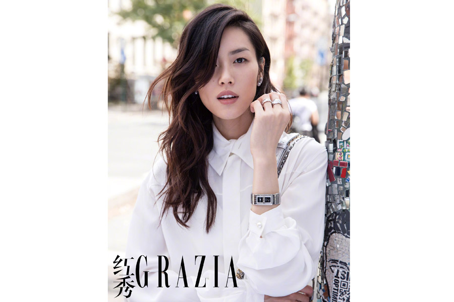 La modelo LiuWen posa para la revista de moda Grazia