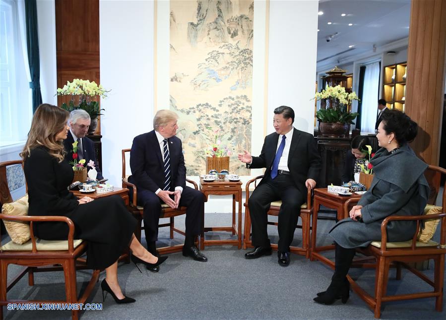 Xi y Trump toman el té vespertino en el Museo del Palacio