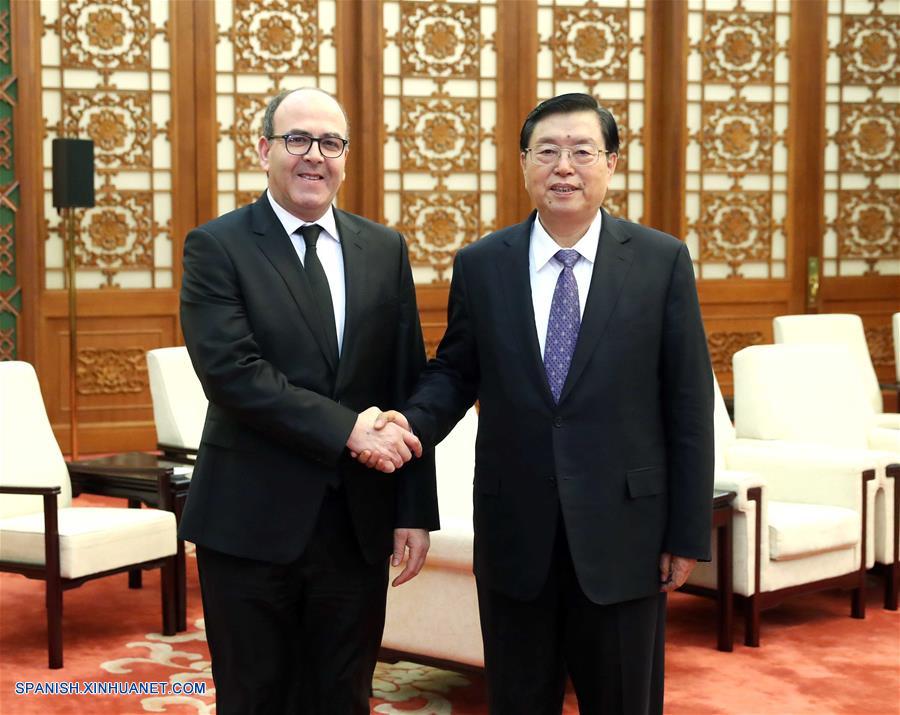 Máximo legislador chino se reúne con presidente de cámara alta de parlamento marroquí