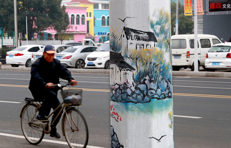 No. 8   Taizhou      Calle de Taizhou, provincia de Zhejiang, 3 de enero del 2018. [Foto: IC]