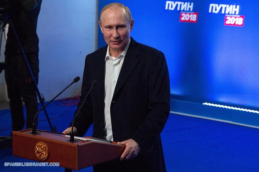 Putin reelegido presidente de Rusia con más del 76 por ciento de apoyo